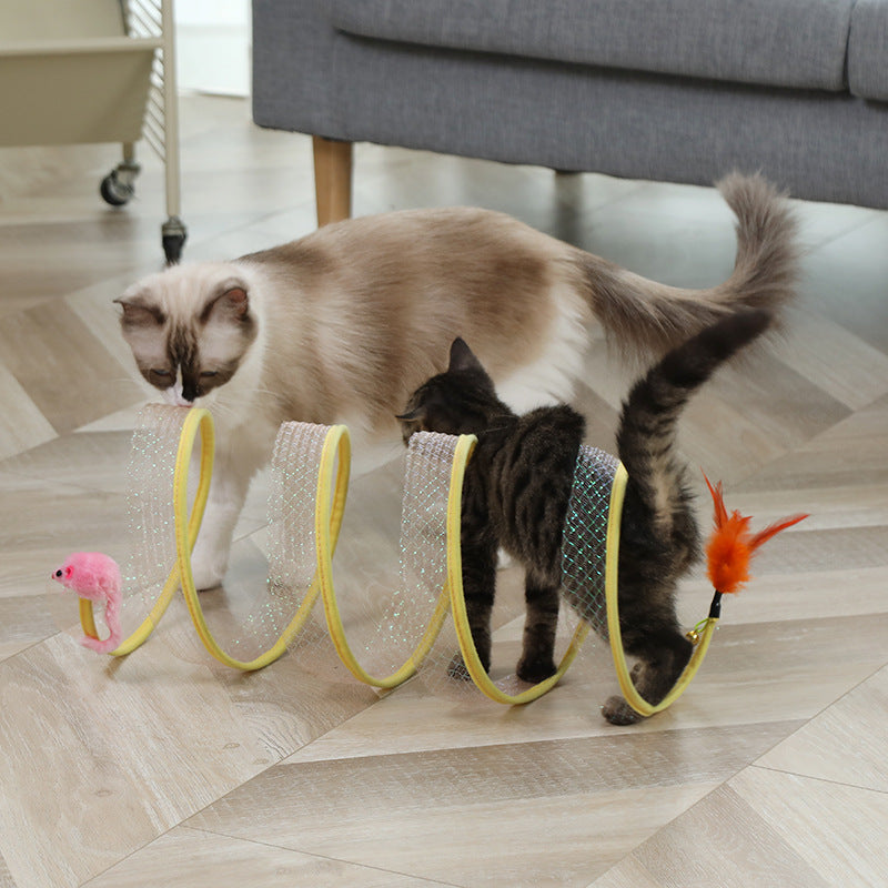 Foldable Cat Play Spiral