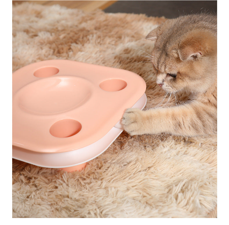 Multifunctional Cat Food Bowl and Track Toy