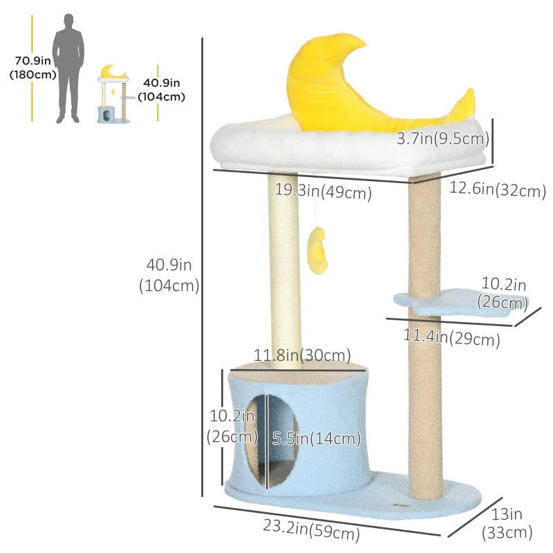 Moon Beam - Cat Tower - Teddy Fleece Nest