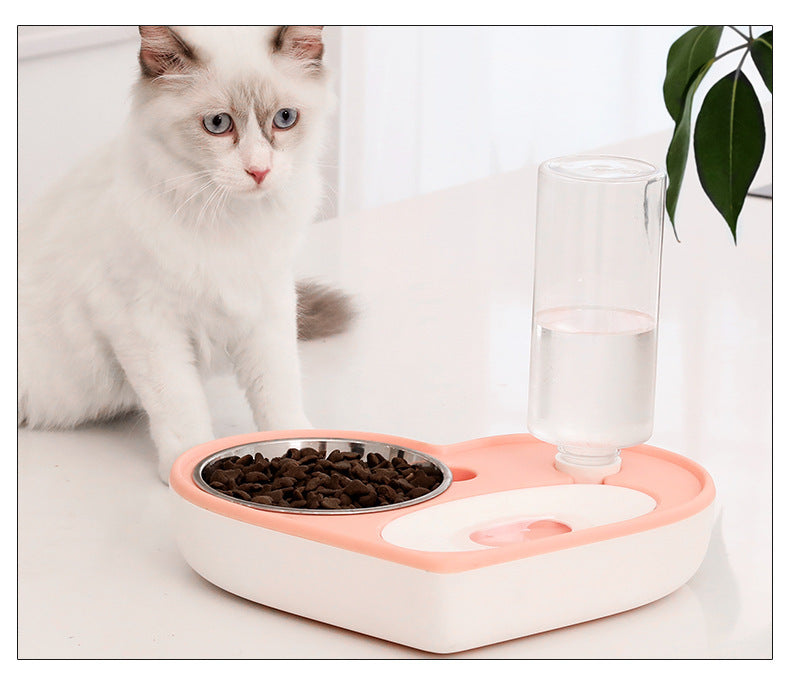 Love For Dinner Pet Bowl with Gravity Fed Water Dispenser