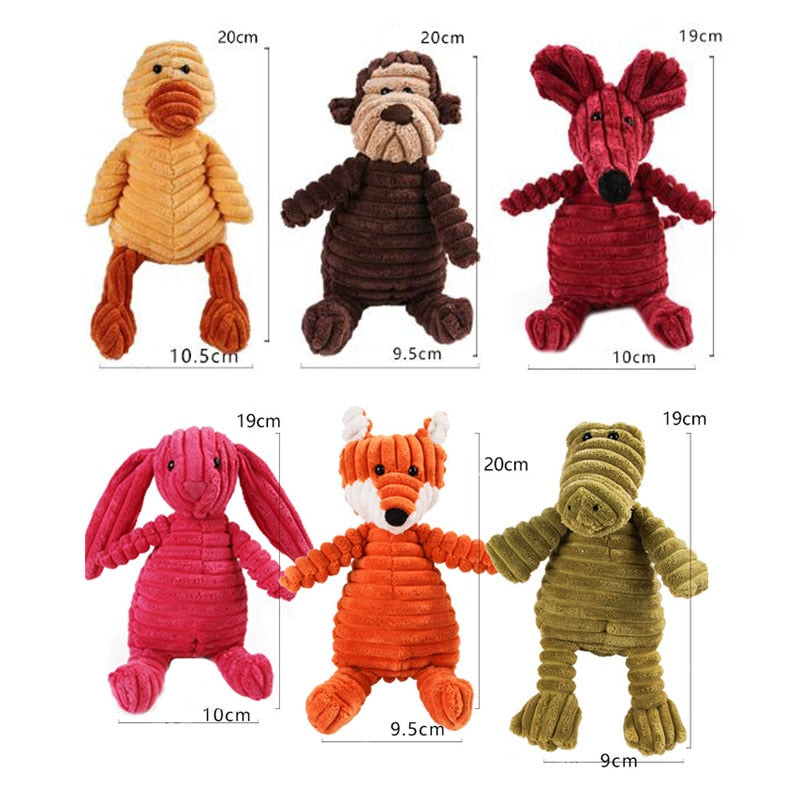 The Cuties - Plush Dog Toys - Bite Resistant Corduroy