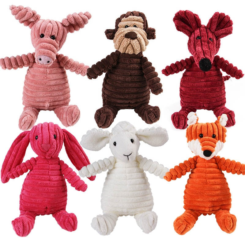 The Cuties - Plush Dog Toys - Bite Resistant Corduroy