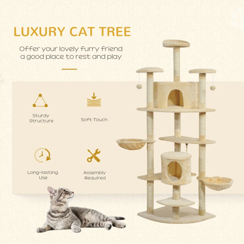 Large 79" Cat Tree Activity Centre for Multiple Cats