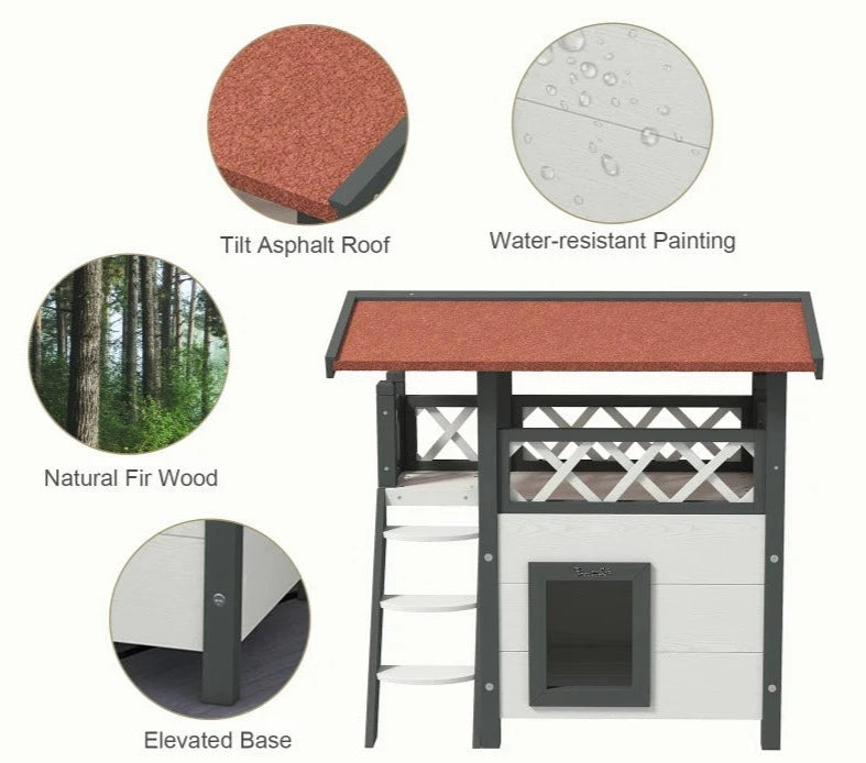 Thumbelina - Outdoor Cat House - For Small Cats