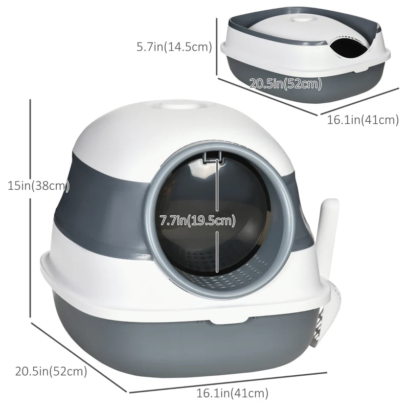 Pawhut Large Enclosed Litter Box for Tidy Spaces