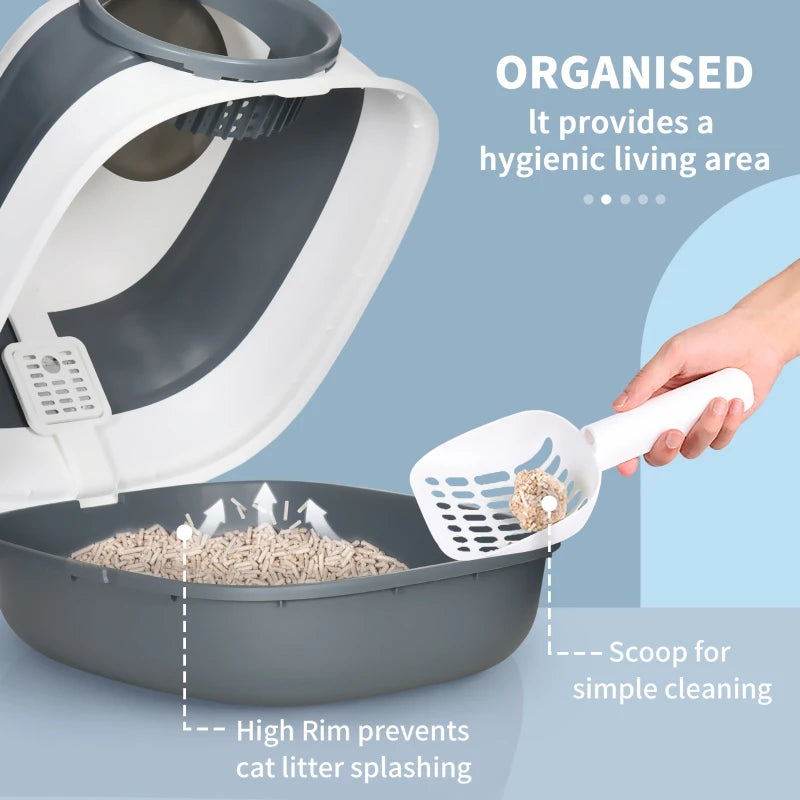Pawhut Large Enclosed Litter Box for Tidy Spaces