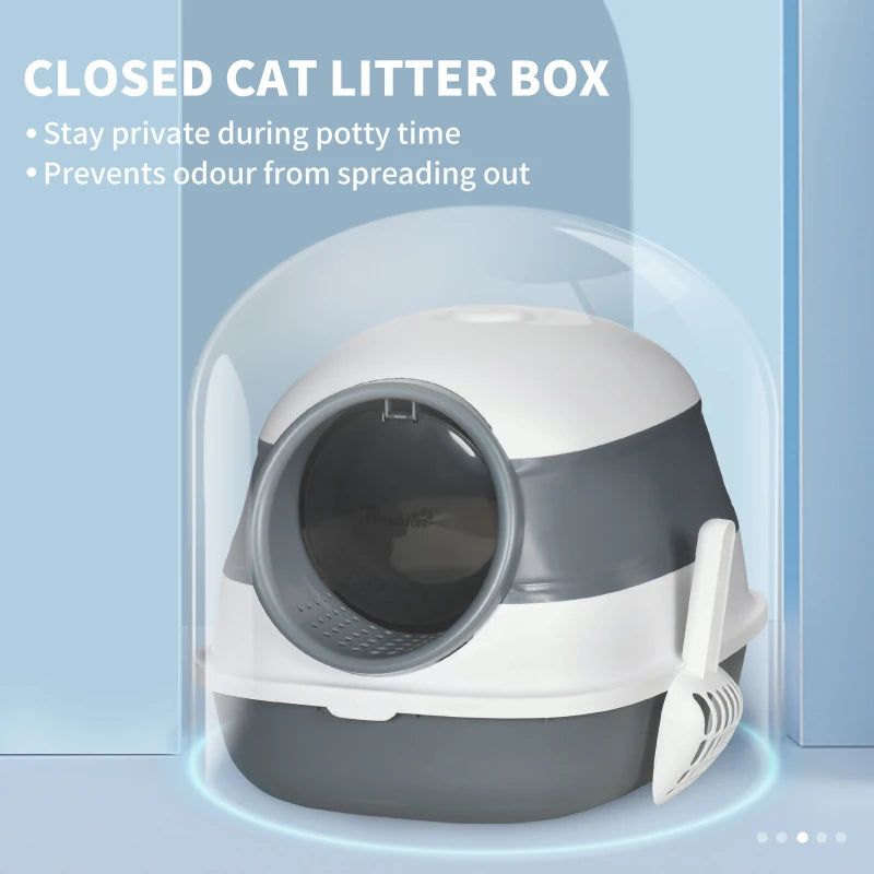 Pawhut Large Enclosed Litter Box for Tidy Spaces
