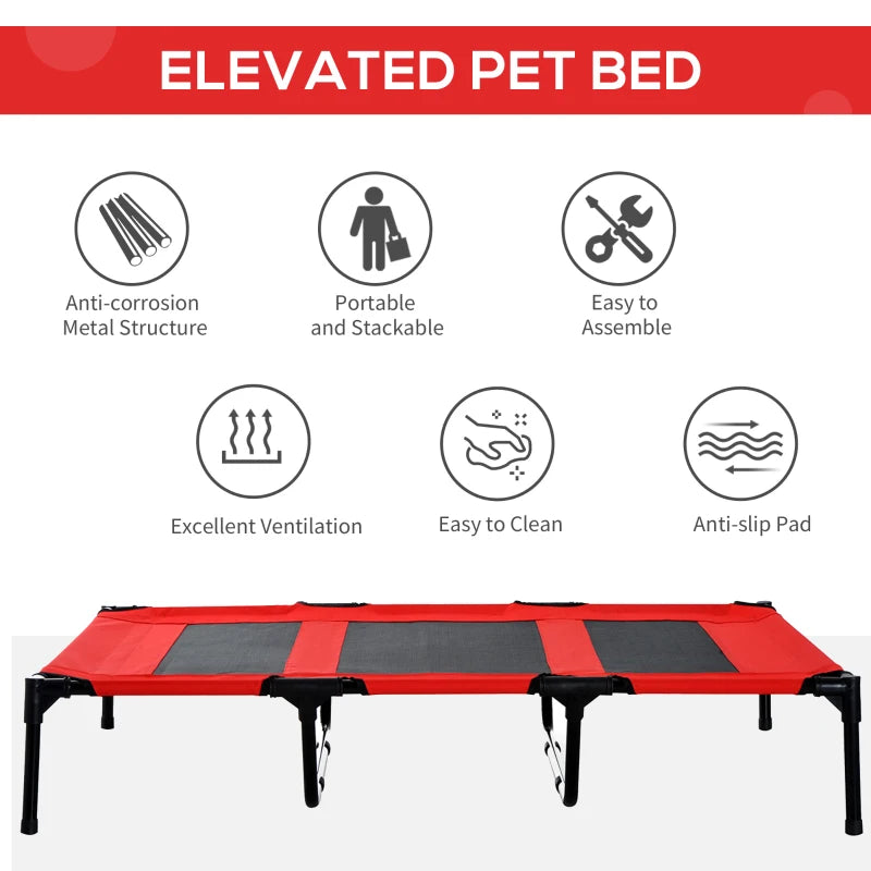 Elevated Pet Bed Raised Dog Cot with Carrying Bag 8" X 36" X 9"