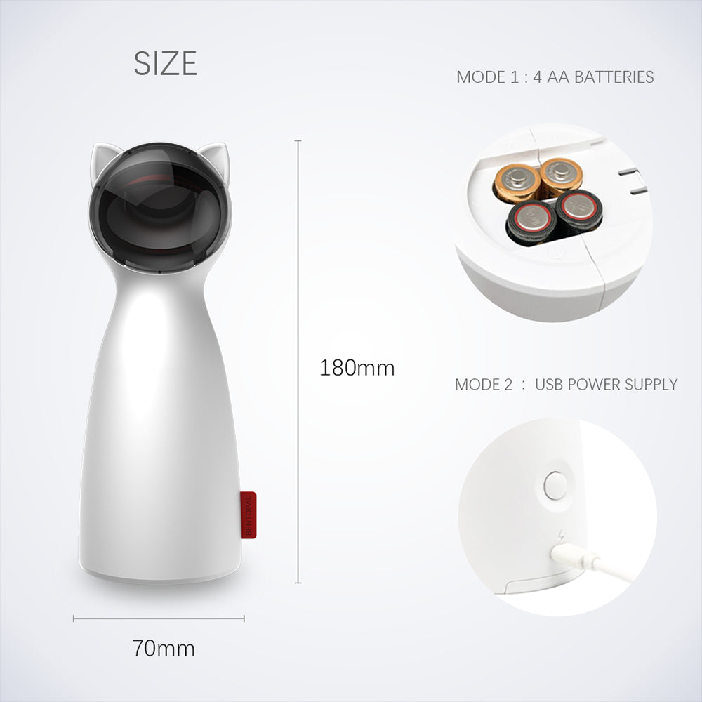 Creative Cat Pet LED Laser Funny Toy Smart Automatic Laser Toy - InspirationIncluded