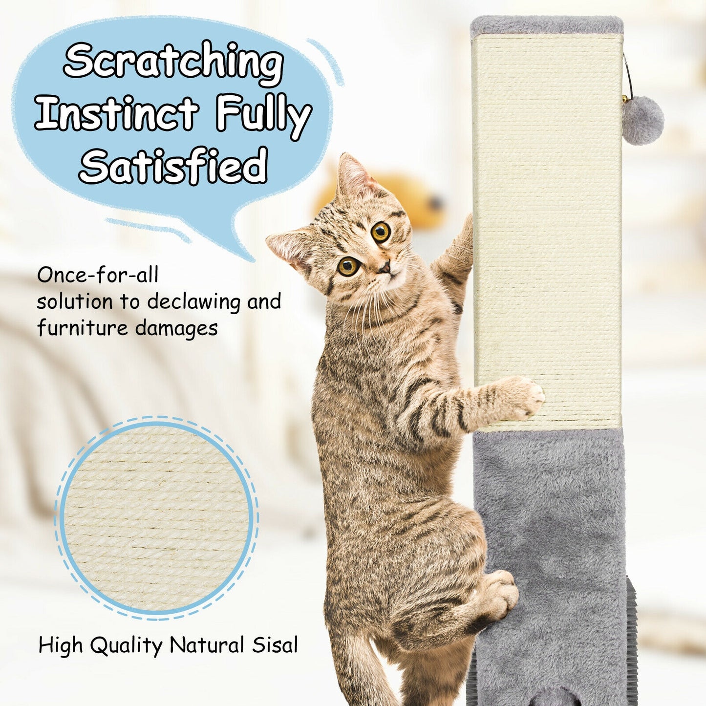 Purrfect Paws - Scratching Post - With Face Massager