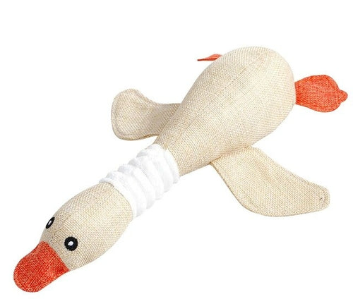 33CM Cloth Pet Dog Chewing Sound Toy Cartoon Goose Dog Chewing Toy - InspirationIncluded