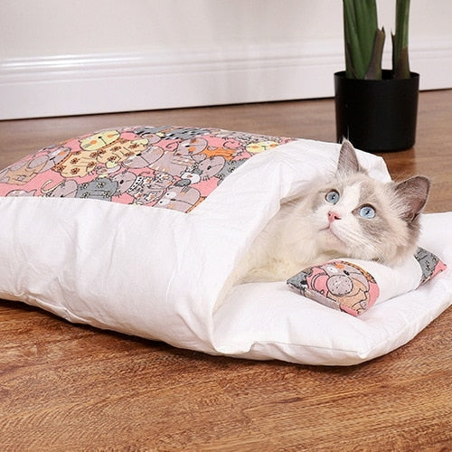 Japanese-Style Cat Nest Sleeping Bag - 3 sizes