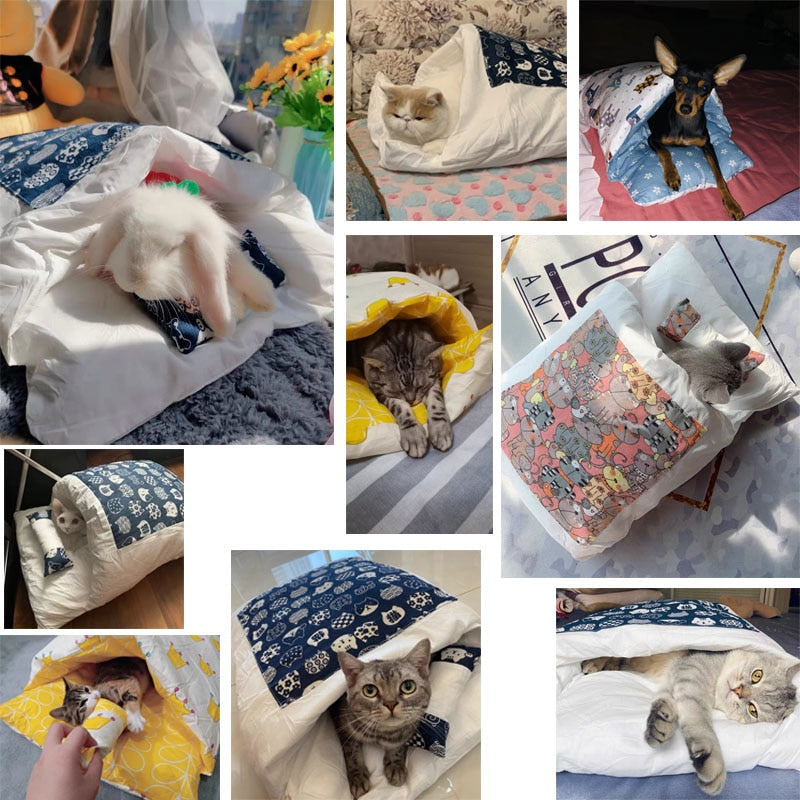 Japanese-Style Cat Nest Sleeping Bag - 3 sizes