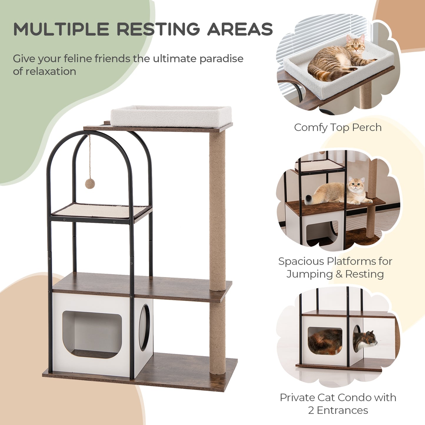 The Lookout - Cat Tree - Modern White