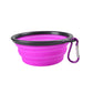 Folding Pet Bowl for Food and Water With Clip-on Design