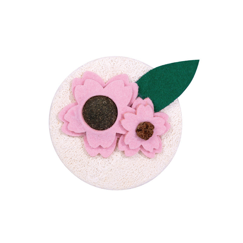 Loofah Catnip Cherry Blossom Dental Toy