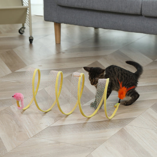 Foldable Cat Play Spiral