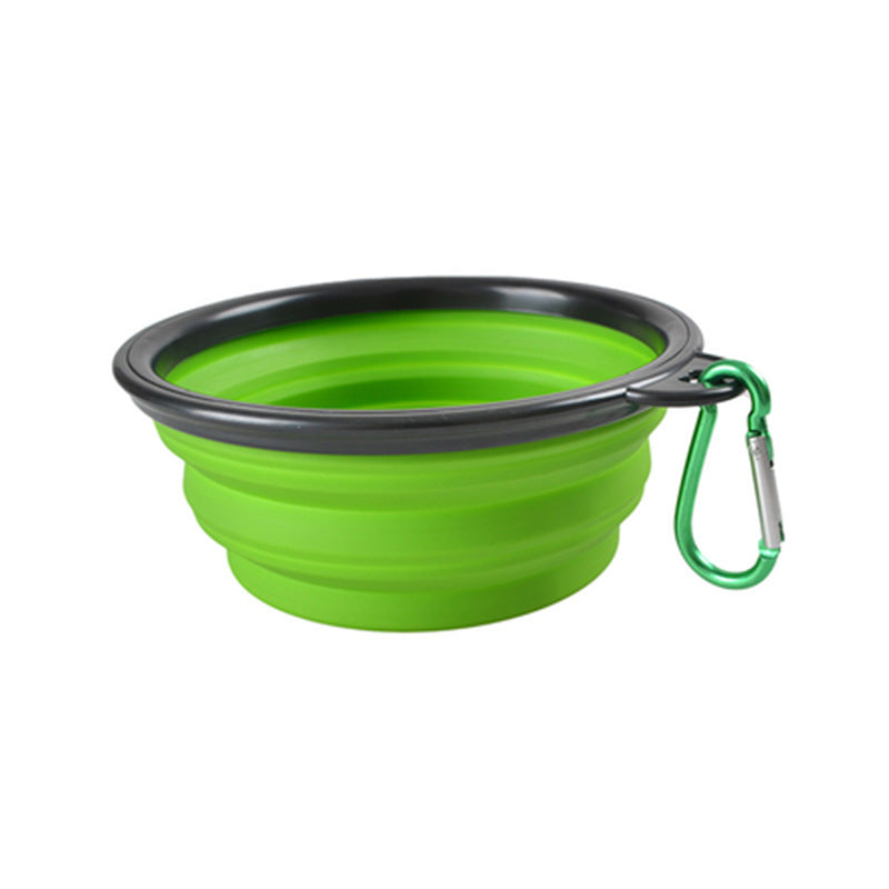 Folding Pet Bowl for Food and Water With Clip-on Design