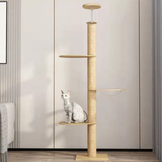 Solid Wood Column Cat Climbing Frame Toy