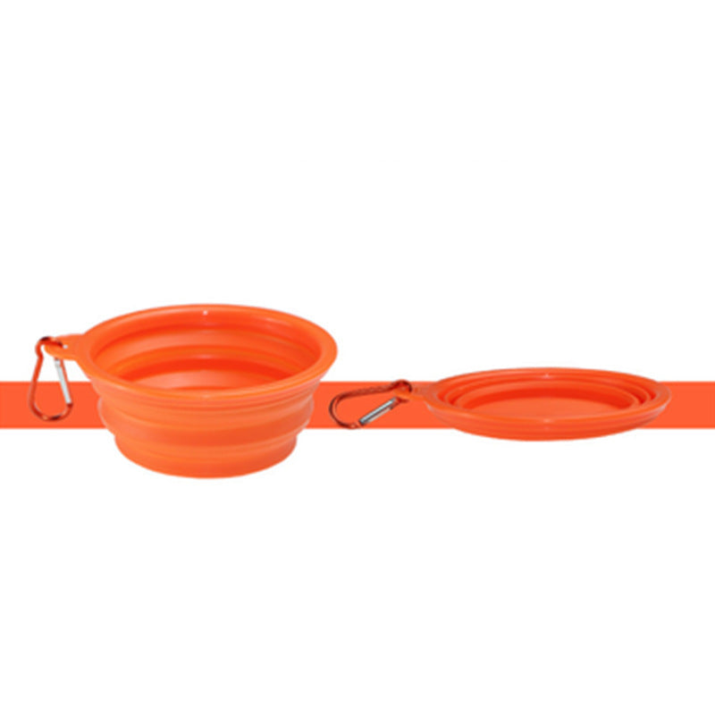 Folding Pet Bowl for Food and Water With Clip-on Design