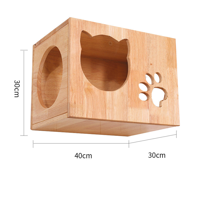 Solid Wood Wall Mounted Cat Platforms