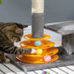 Compact Cat Activity Centre, with Scratching Posts, Perch and Multi-level Ball Toy