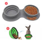 Foldable Double Pet Bowl For Easy Outings