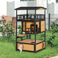 The Retreat - Outdoor Cat House - Natural Wood