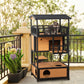 The Retreat - Outdoor Cat House - Natural Wood