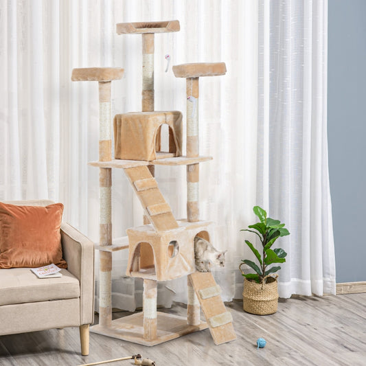 67" Premium Multi-Level Cat Scratching Tree Activity Centre