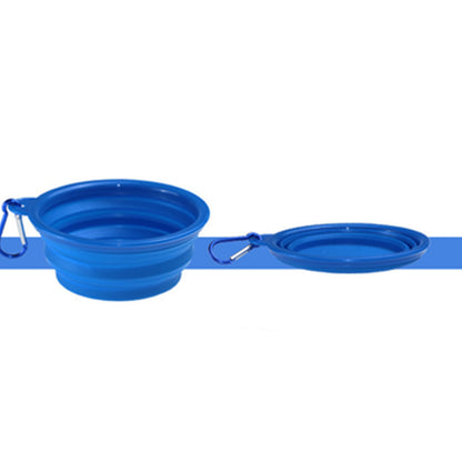 Folding Pet Bowl for Food and Water With Clip-on Design