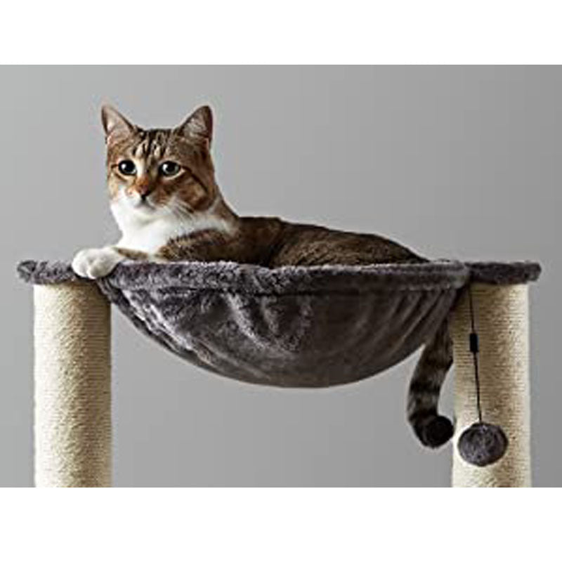 Scratching Post with an Integrated Hammock