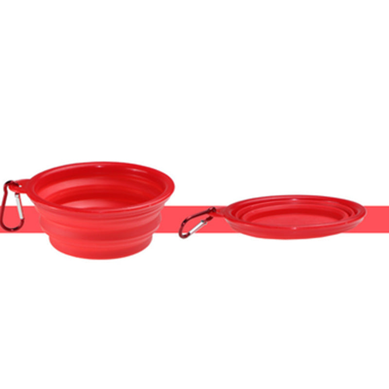 Folding Pet Bowl for Food and Water With Clip-on Design