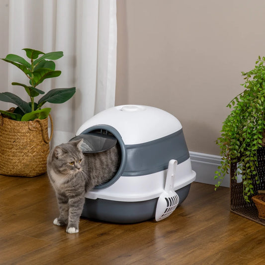 Pawhut Large Enclosed Litter Box for Tidy Spaces