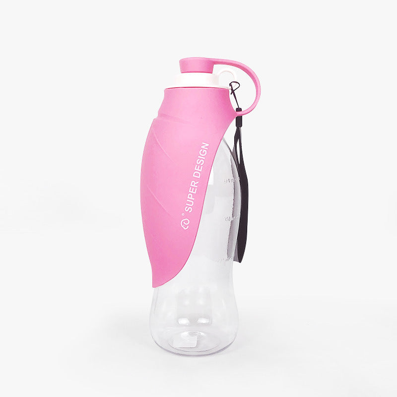 600ml Pet Portable Water Bottle With Large Bowl Portable pet water bottle - InspirationIncluded