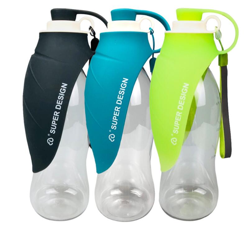 600ml Pet Portable Water Bottle With Large Bowl Portable pet water bottle - InspirationIncluded