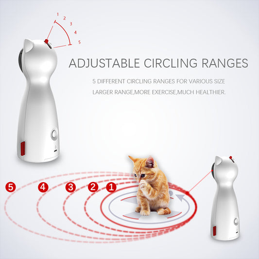 Creative Cat Pet LED Laser Funny Toy Smart Automatic Laser Toy - InspirationIncluded