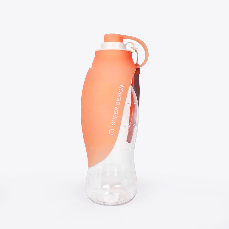 600ml Pet Portable Water Bottle With Large Bowl Portable pet water bottle - InspirationIncluded