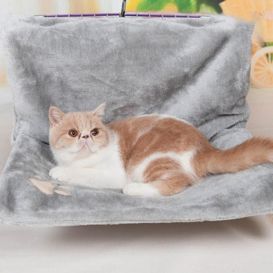 Plush Foldable Cat Bed Hammock With Removable Cover - InspirationIncluded