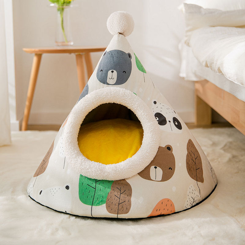 Cone Shaped Soft Cat Nest Bed - Various sizes & Patterns Cone Shaped Bed - InspirationIncluded