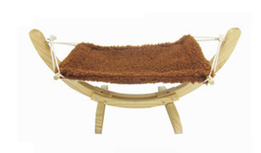 Removable Cat Hammock On Sturdy Wooden Base - InspirationIncluded