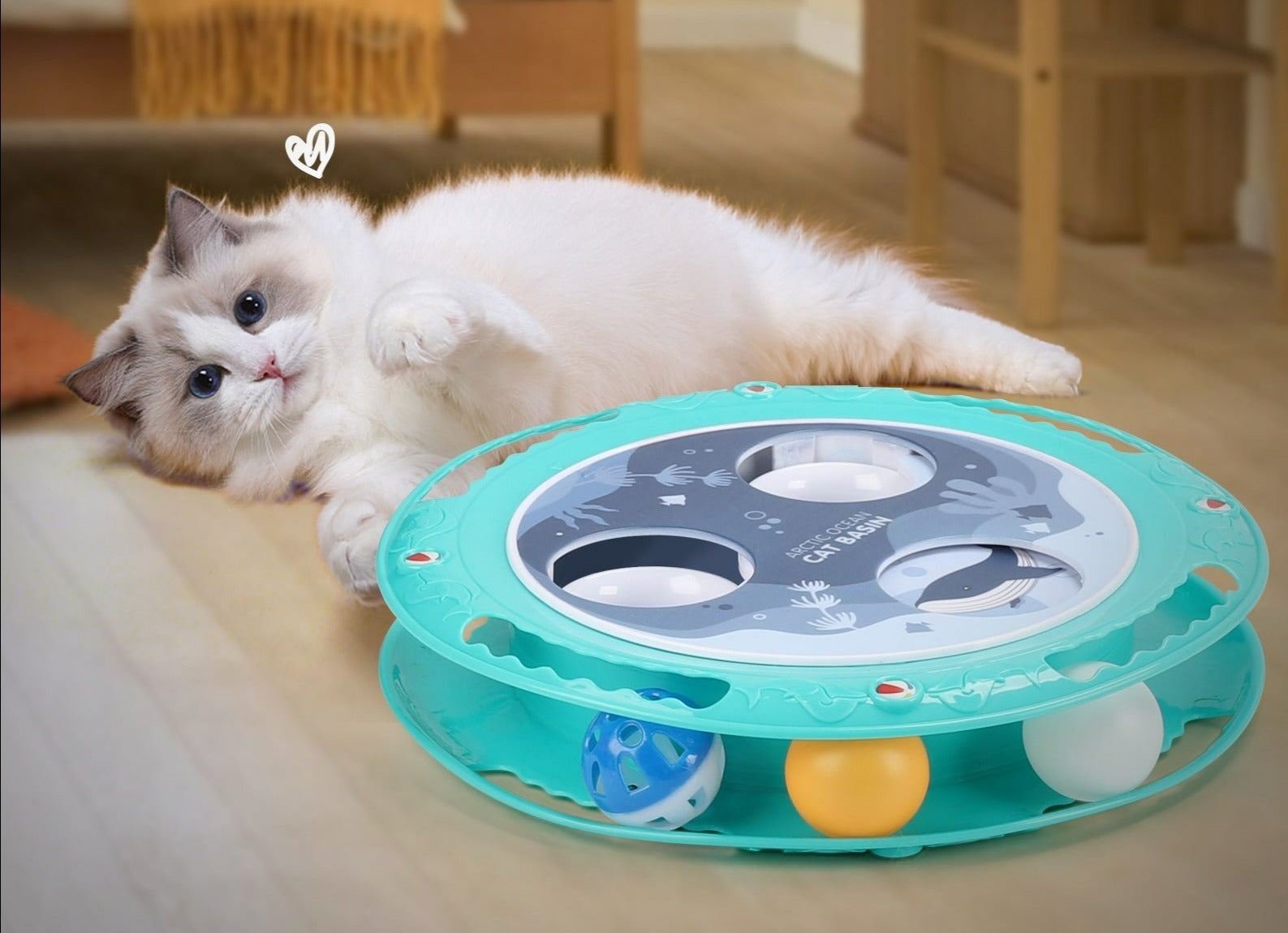 New Interactive Cat Ball Electric Toy 360 Degree Rotation Non-Slip Cat Interactive cat toy - InspirationIncluded