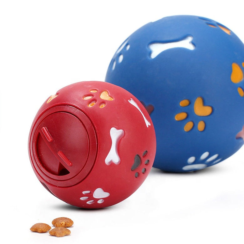 Dog Treat Ball Toy  Interactive Dog Food Dispensing Toy Pet Environmental Soft Rubber Dogs Slow Feeder Toys for Pet - InspirationIncluded