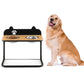 Height Adjustable Dog Bowl Stand with 2 Stainless Steel Bowls