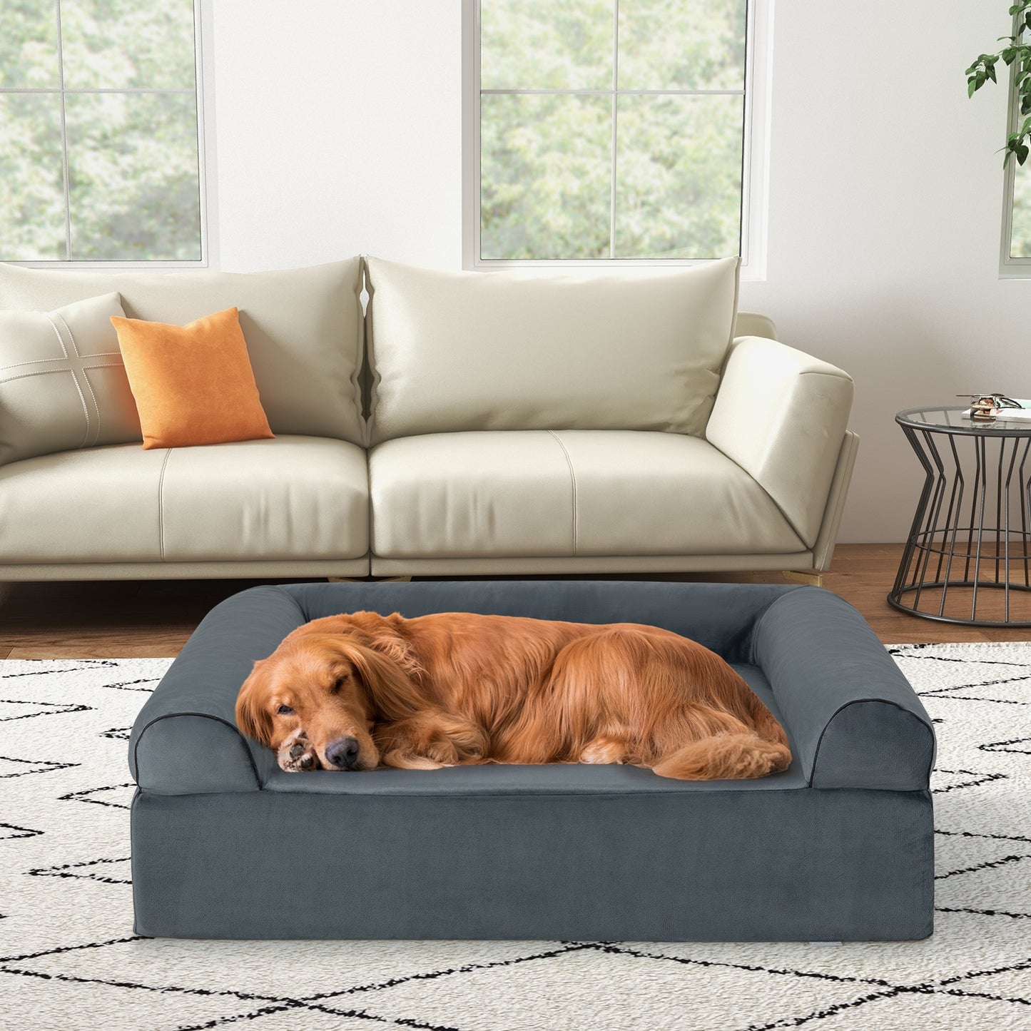 Extra Thick Orthopedic Memory Foam Dog Bed for Large Dogs