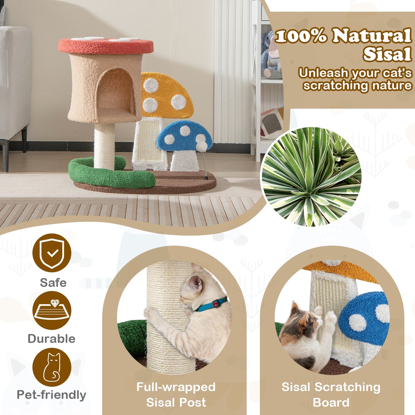 Baby Mushrooms - Cat Tree - 4 in 1