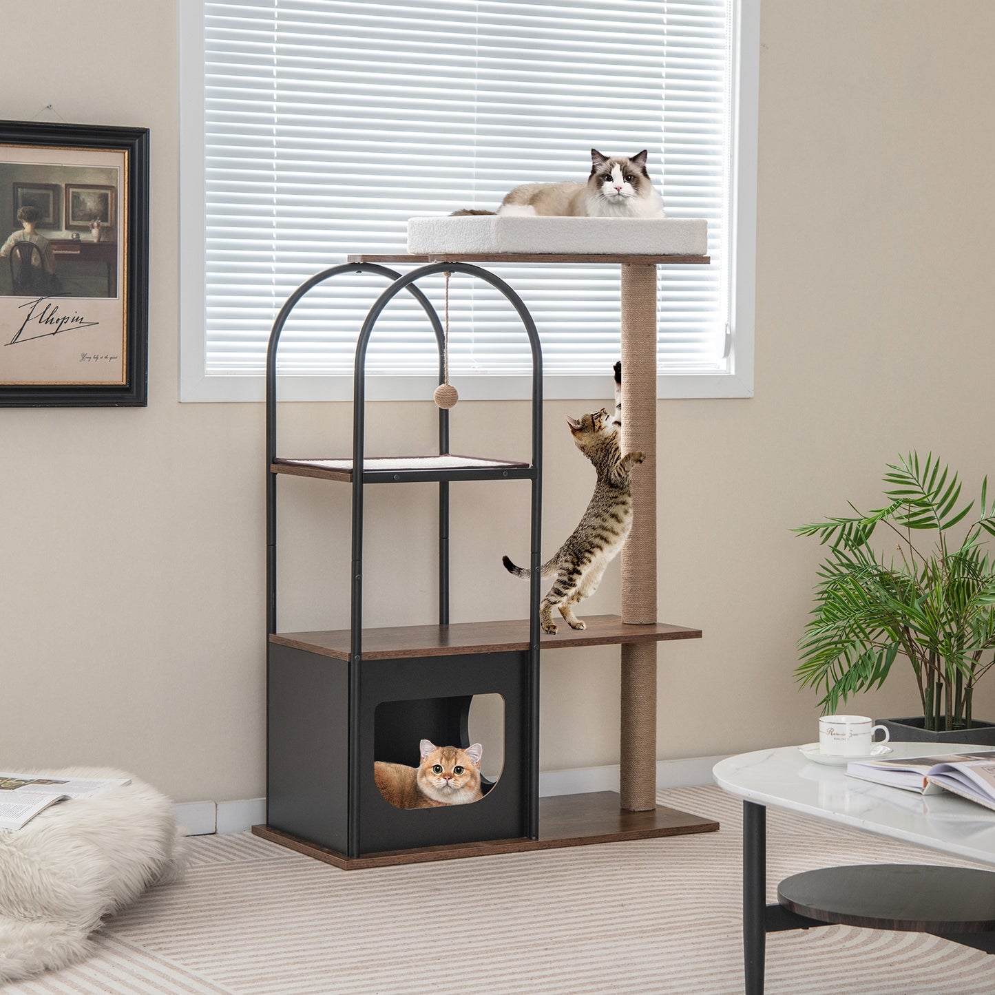 The Lookout - Cat Tree - Modern Black