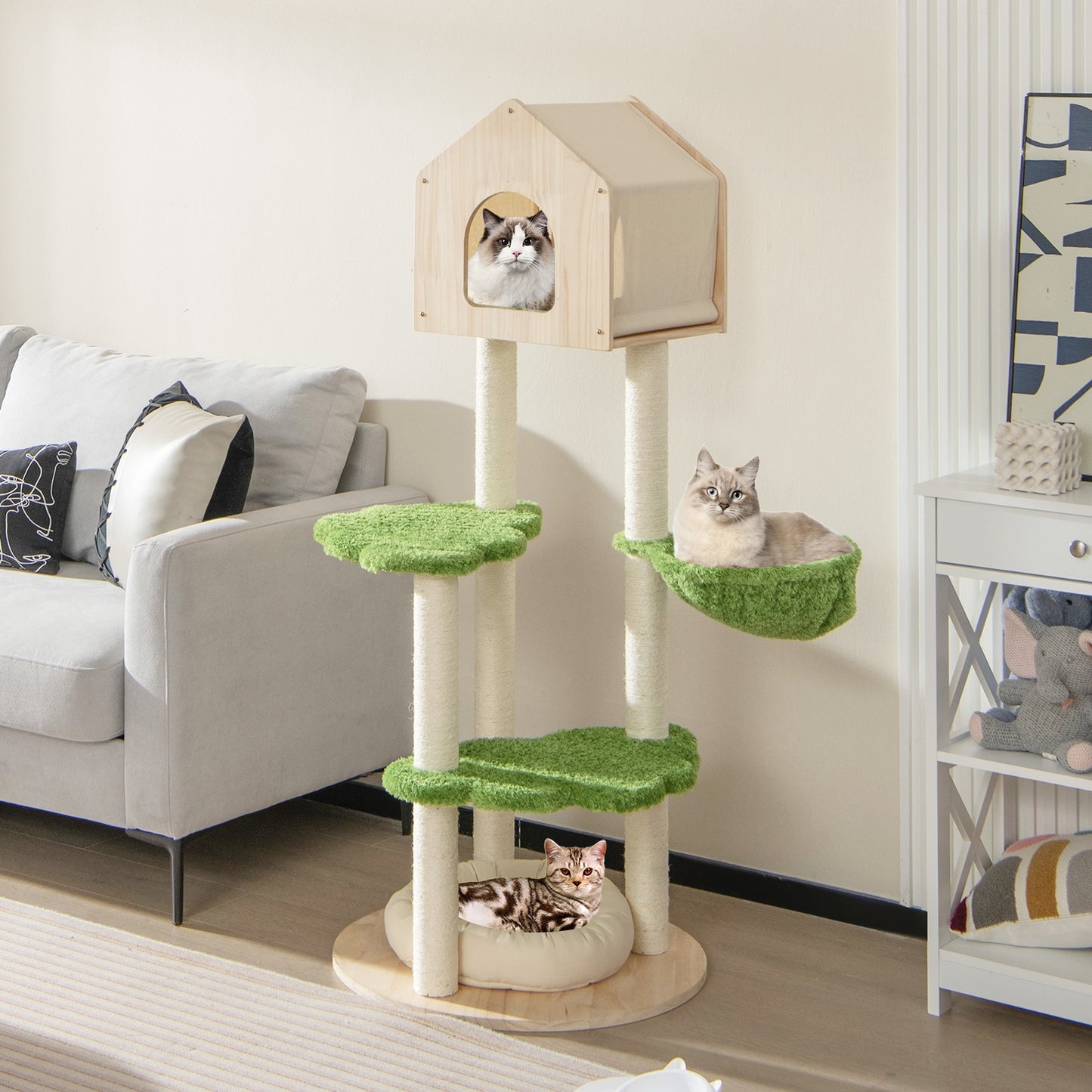 Forest Tree House - Cat Tree - 5 Tier with Condo