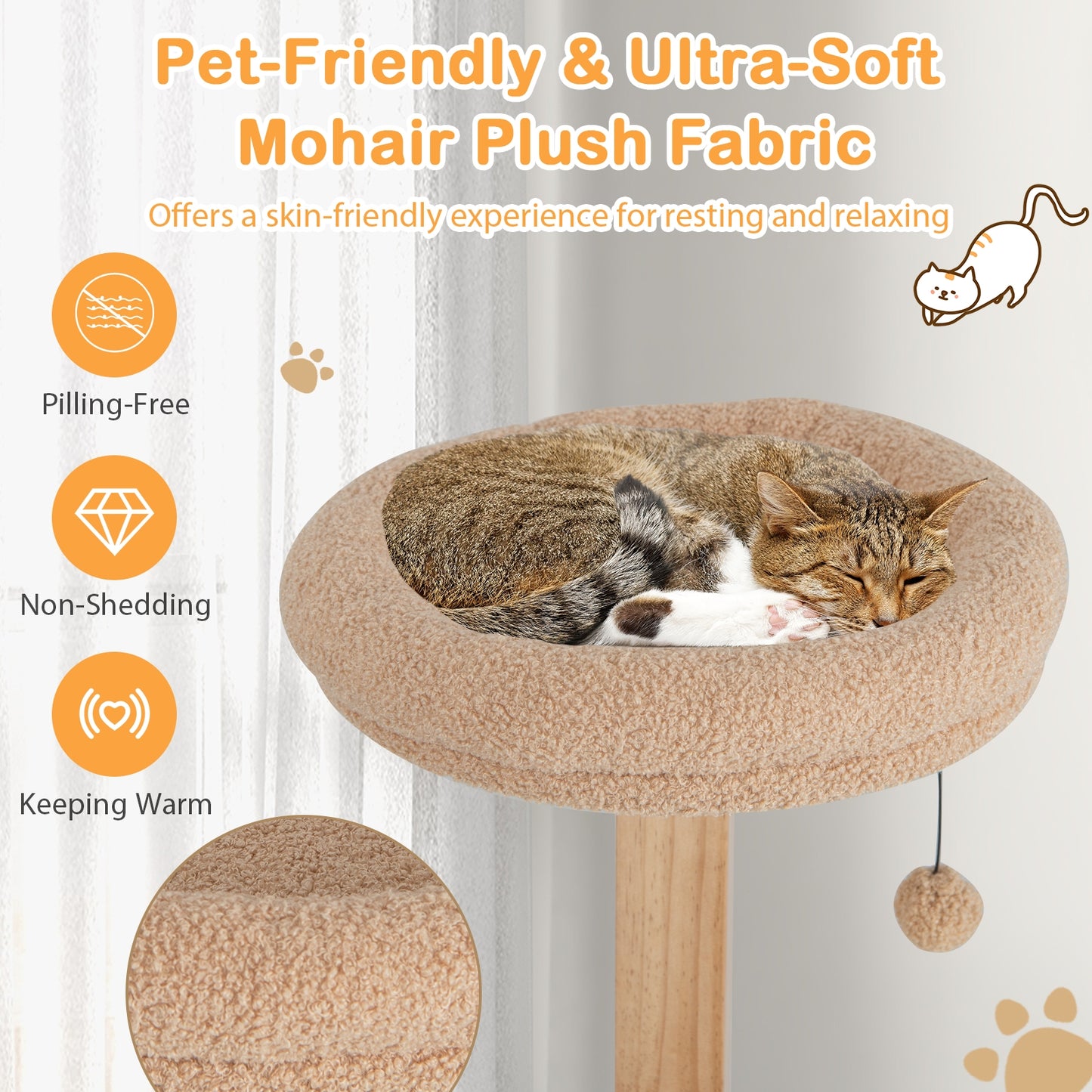 The Royal Oak -  Cat Tree - Washable Cushions